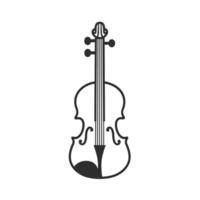 Hand-Drawn Violin Icon Line Design Element for Branding vector