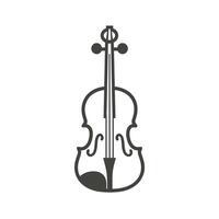 Soft Violin Icon Line Design Element on White Background vector