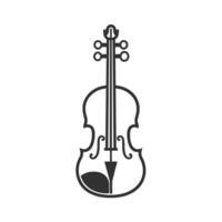 Soft Violin Icon Line Graphic Template on White Background vector