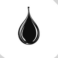 Modern Water Drop Icon Design Element on White Background vector