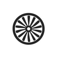 Elegant Wheel logogo Line Graphic Template with Clean Style vector