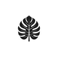 Abstract Monstera Leaf logogo Graphic Template with Clean Style vector