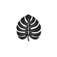 Hand-Drawn Monstera Leaf logogo Design Element in HD Quality vector