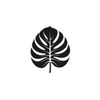 Abstract Monstera Leaf logogo Isolated Clipart in HD Quality vector