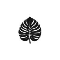 Modern Monstera Leaf logogo Isolated Clipart with Clean Style vector