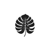 Modern Monstera Leaf logogo Design Element with Clean Style vector