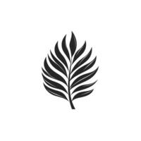 Realistic Palm Leaf logogo Illustration on White Background vector