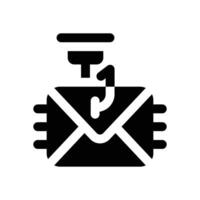 phising glyph icon. Strong and solid icon for websites and mobile apps. vector