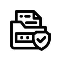 data security line icon. Clean and minimalist icon for websites and mobile apps. vector