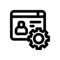 account management line icon. Clean and minimalist icon for websites and mobile apps. vector