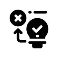problem solving glyph icon. Strong and solid icon for websites and mobile apps. vector