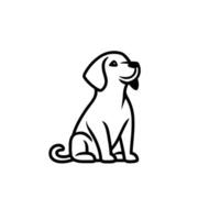 Minimalist Of Beagle Logo Design Element on White Background vector