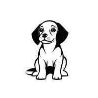 Modern Of Beagle Logo Design Element on White Background vector