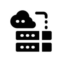 hosting glyph icon. Strong and solid icon for websites and mobile apps. vector