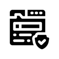 web secure glyph icon. Strong and solid icon for websites and mobile apps. vector