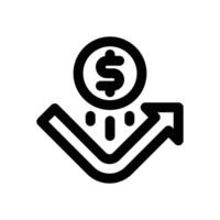 bounce back line icon. Clean and minimalist icon for websites and mobile apps. vector