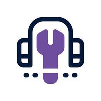 tech support dual tone icon. Sleek and modern icon for websites and mobile apps. vector