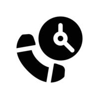 24 hours glyph icon. Strong and solid icon for websites and mobile apps. vector