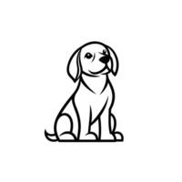 Soft Of Beagle Illustration for Branding vector