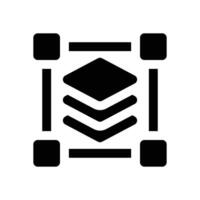 layer glyph icon. Strong and solid icon for websites, mobile interfaces, presentations, and visual branding. High quality and easy to edit. vector