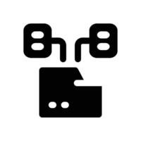 data modeling glyph icon. Strong and solid icon for websites and mobile apps. vector