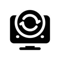 software update glyph icon. Strong and solid icon for websites and mobile apps. vector