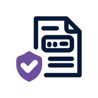 data regulation dual tone icon. Sleek and modern icon for websites and mobile apps. vector