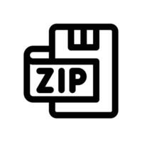 zip file line icon. Clean and minimalist icon for websites and mobile apps. vector