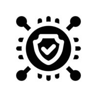 security glyph icon. Strong and solid icon for websites and mobile apps. vector
