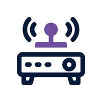 wifi router dual tone icon. Sleek and modern icon for websites, mobile apps, marketing materials, and corporate design. Fully scalable and ready to use. vector