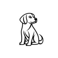 Flat Of Beagle Illustration with Clean Style vector