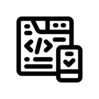 responsive line icon. Clean and minimalist icon for websites and mobile apps. vector