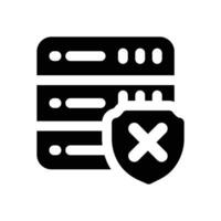 server error glyph icon. Strong and solid icon for websites and mobile apps. vector