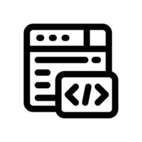 website development line icon. Clean and minimalist icon for websites and mobile apps. vector