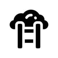 ledder glyph icon. Strong and solid icon for websites and mobile apps. vector