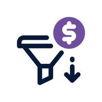 filter dual tone icon. Sleek and modern icon for websites and mobile apps. vector