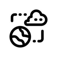 worldwide server line icon. Clean and minimalist icon for websites and mobile apps. vector