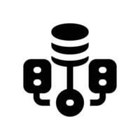 data center glyph icon. Strong and solid icon for websites and mobile apps. vector