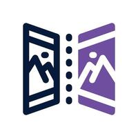 mirror dual tone icon. Sleek and modern icon for websites and mobile apps. vector