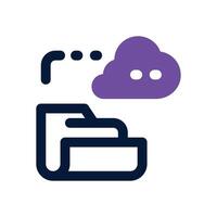 cloud backup dual tone icon. Sleek and modern icon for websites and mobile apps. vector