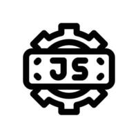 javascript line icon. Clean and minimalist icon for websites and mobile apps. vector