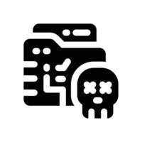 malware glyph icon. Strong and solid icon for websites and mobile apps. vector