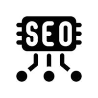 seo glyph icon. Strong and solid icon for websites and mobile apps. vector