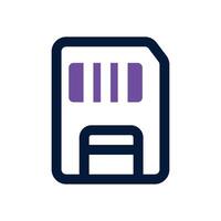 memory card dual tone icon. Sleek and modern icon for websites and mobile apps. vector