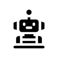 rebot glyph icon. Strong and solid icon for websites and mobile apps. vector