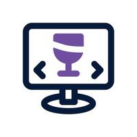 swipe dual tone icon. Sleek and modern icon for websites and mobile apps. vector