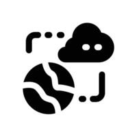 worldwide server glyph icon. Strong and solid icon for websites and mobile apps. vector