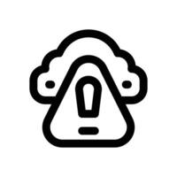 cloud alert line icon. Clean and minimalist icon for websites and mobile apps. vector