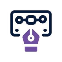 ux design dual tone icon. Sleek and modern icon for websites and mobile apps. vector