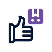 good quality dual tone icon. Sleek and modern icon for websites and mobile apps. vector
